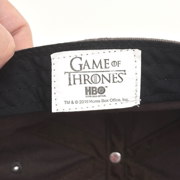 Game of Thrones Stark Dire Wolf Gray and Black HBO Adjustable Cap - Picture 10 of 11